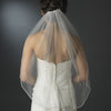 Glistening Faux Pearl & Bugle Bead Edge Bridal Wedding Veil