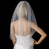 Glistening Faux Pearl & Bugle Bead Edge Bridal Wedding Veil