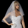 Glistening Faux Pearl & Bugle Bead Edge Bridal Wedding Veil