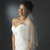 Glistening Faux Pearl & Bugle Bead Edge Bridal Wedding Veil