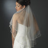 Glistening Faux Pearl & Bugle Bead Edge Bridal Wedding Veil