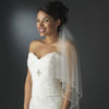 Glistening Faux Pearl & Bugle Bead Edge Bridal Wedding Veil