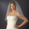 Glistening Faux Pearl & Bugle Bead Edge Bridal Wedding Veil