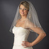 Glistening Faux Pearl & Bugle Bead Edge Bridal Wedding Veil
