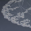 Single Layer Cathedral Length Scalloped Edge Bridal Wedding Veil with Floral Lace Embroidery 1139