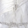 Single Layer Fingertip Bridal Wedding Veil with Rhinestone & Beading 1146