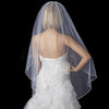 Single Layer Floral beaded Waltz Length Bridal Wedding Veil 1160