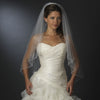 Single Layer Floral beaded Waltz Length Bridal Wedding Veil 1160