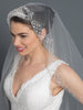 Single Layer Bridal Wedding Fingertip Veil w/ Beads, Rhinestones, Crystals, Pearls & Sequins Veil V 1161 1F