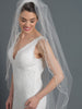 Single Layer Bridal Wedding Cathedral Veil w/ Beads, Rhinestones, Crystals & Pearl accents V 1163 1F