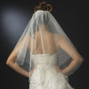 Double Layer Elbow Length Bridal Wedding Veil wit Sparkling Edge of Rhinestones 117