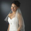 Double Layer Elbow Length Bridal Wedding Veil wit Sparkling Edge of Rhinestones 117