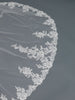 Single Layer Cathedral Length Accented with Embroidery Lace Bridal Wedding Veil 1184 1C