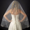 Bridal Wedding Veil 1317 - w/ Embroidery (33" x 41"long)