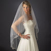 Bridal Wedding Veil 1317 - w/ Embroidery (33" x 41"long)