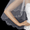 Bridal Wedding Double Layer Fingertip Length Bridal Wedding Veil 1436 F