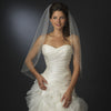 Single Layer Fingertip Length Cut Edge with Bugle Beads & Sequins Bridal Wedding Veil 1466 1F
