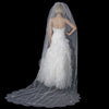 2 Tier Elbow and Cathedral Length Beaded Bridal Wedding Veil (V 150)