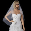 Bridal Wedding Double Layer Bridal Wedding Veil with Beaded Sequins Edge Fingertip Length Bridal Wedding Veil 1531 F