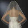 Bridal Wedding Double Layer Bridal Wedding Veil with Beaded Sequins Edge Fingertip Length Bridal Wedding Veil 1531 F