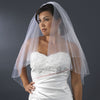 Bridal Wedding Double Layer Bridal Wedding Veil with Beaded Sequins Edge Fingertip Length Bridal Wedding Veil 1531 F