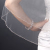 Bridal Wedding Double Layer Fingertip Length Bridal Wedding Veil 1546 F