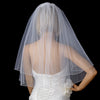Bridal Wedding Single Layer Elbow Length Pearl & Bugle Beaded Edge Bridal Wedding Veil 174