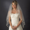 Double Layer Bridal Wedding Veil with Embroidered Floral Pattern on Pearl & Bead Scalloped Edge 1780