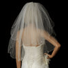 Bridal Wedding Veil 2006 - Fingertip Bridal Wedding Veil with Crystal Drop Accents (30" x 36" long)