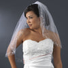 Single Layer Bridal Wedding Veil with Crystals & Silver Vine Embroidery 201