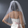 Single Layer Bridal Wedding Veil with Crystals & Silver Vine Embroidery 201