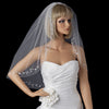 Single Layer Bridal Wedding Veil with Crystals & Silver Vine Embroidery 201