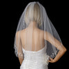 Single Layer Bridal Wedding Veil with Crystals & Silver Vine Embroidery 201