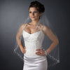 Single Layer Bridal Wedding Veil with Crystals & Silver Vine Embroidery 201