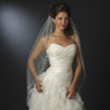 Single Layer Bridal Wedding Veil with Crystals & Silver Vine Embroidery 201