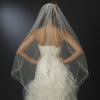 Single Layer Bridal Wedding Veil with Crystals & Silver Vine Embroidery 201