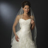 Single Layer Bridal Wedding Veil with Crystals & Silver Vine Embroidery 201