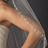 Single Layer Bridal Wedding Veil with Crystals & Silver Vine Embroidery 201