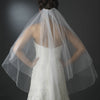 Two Tier Fingertip Bridal Wedding Veil with Exquisite Crystal & Pearl Accented Edge 2020