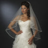 Fingertip 2 Layer 30" and 36" with Chiffon Edge Bridal Wedding Veil (V 2023)