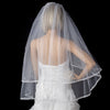 Fingertip 2 Layer 30" and 36" with Chiffon Edge Bridal Wedding Veil (V 2023)