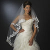 Floral Embroidered Double Layer Edge Bridal Wedding Veil Fingertip Length Bridal Wedding Veil 2043