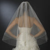 Bridal Wedding Veil 2824 White - Fingertip Swarovski Crystal & Rhinestone Edge (30" x 36"long)