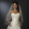 Bridal Wedding Veil 2824 White - Fingertip Swarovski Crystal & Rhinestone Edge (30" x 36"long)