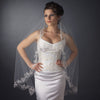 Bridal Wedding Veil (42" long x 72" wide) Couture w/ elegant embroidery Bridal Wedding Veil 3286