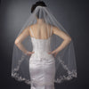 Bridal Wedding Veil (42" long x 72" wide) Couture w/ elegant embroidery Bridal Wedding Veil 3286