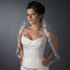 Intricate Single Layer Bridal Wedding Veil with Flower Embroidery Edge 591