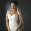 Intricate Single Layer Bridal Wedding Veil with Flower Embroidery Edge 591