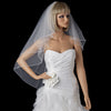 Exquisite Elbow Length Bridal Wedding Veil with Sequins & Bugle Beaded Edge in White or Ivory 643