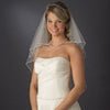 Exquisite Elbow Length Bridal Wedding Veil with Sequins & Bugle Beaded Edge in White or Ivory 643